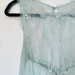 Anthropologie BHLDN Celia Mint Lace Dress